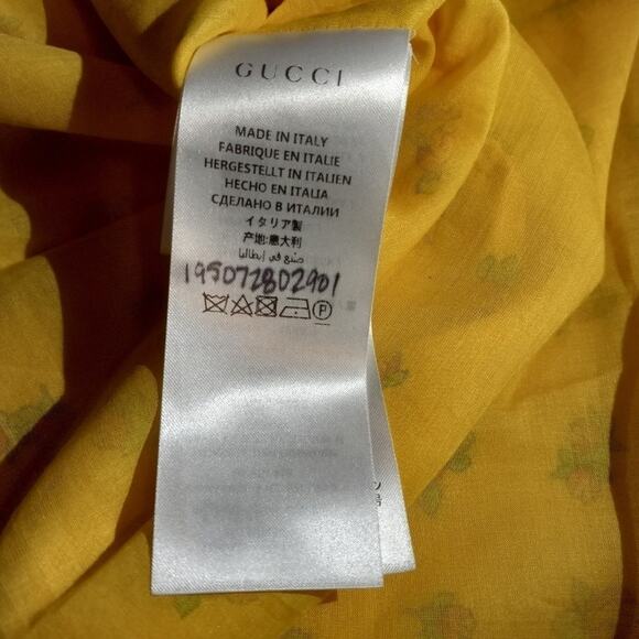 NWT Gucci "Rosebud" 100% Silk Girls Dress Size 3-6 Months - Picture 7 of 11